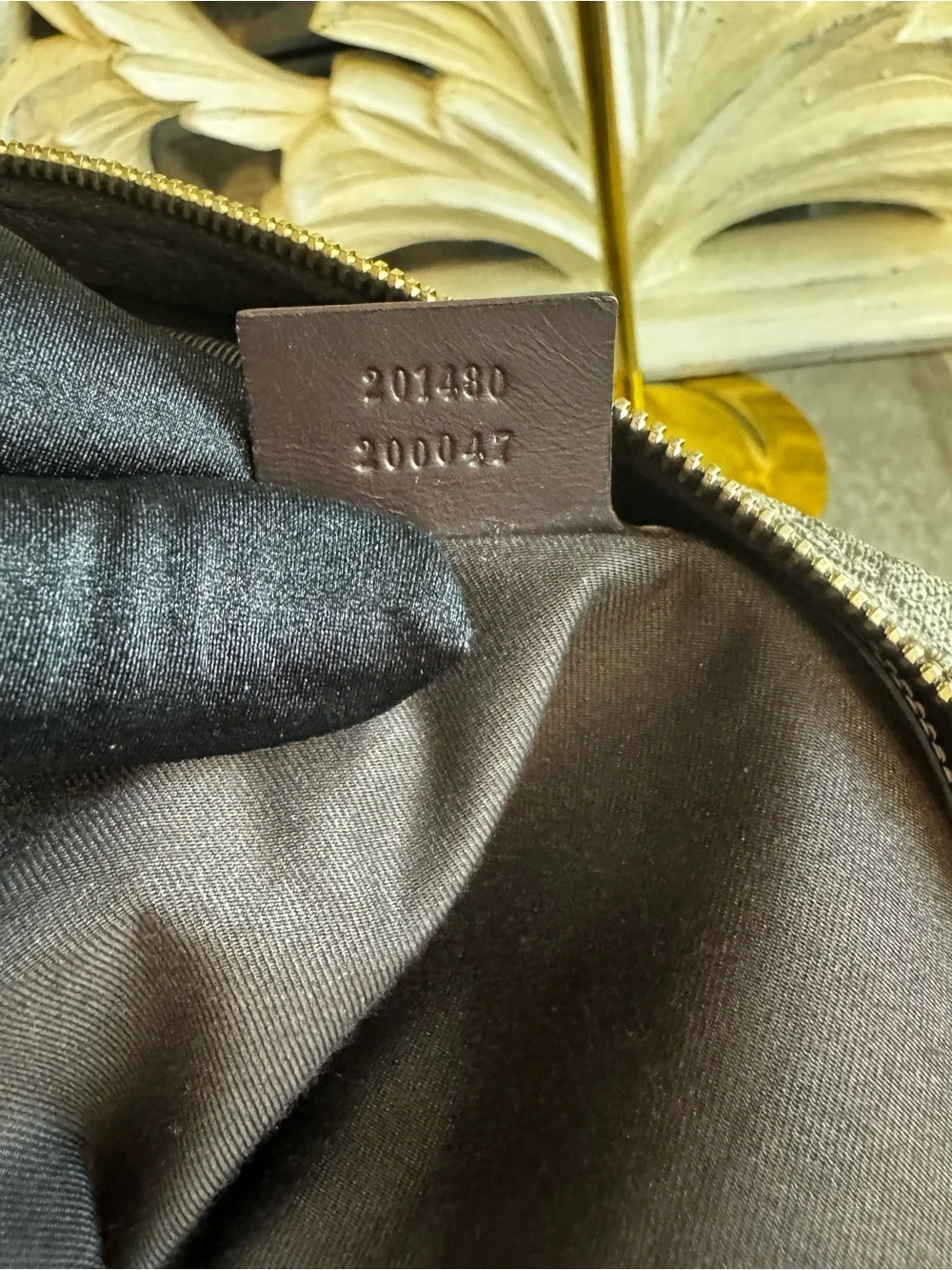 Gucci Beige GG Supreme Canvas Briefcase with Dark Brown Trim and COA